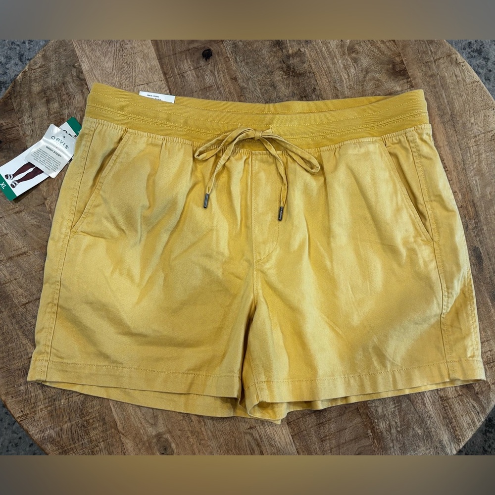 Orvis NWT Women's Drawstring Casual Shorts -Yellow